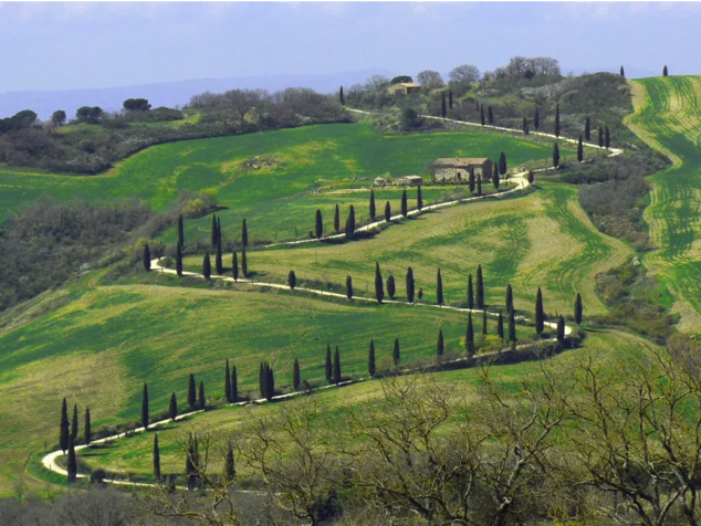 Iconic cypress lined road from La Foce - Toscana – Part 1