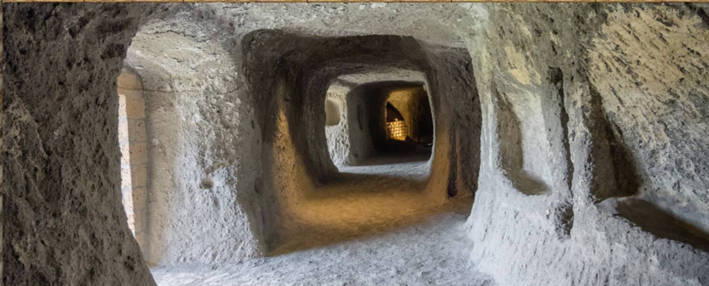 Orvieto Underground Tunnels carved in tufo under Orvieto - Umbria